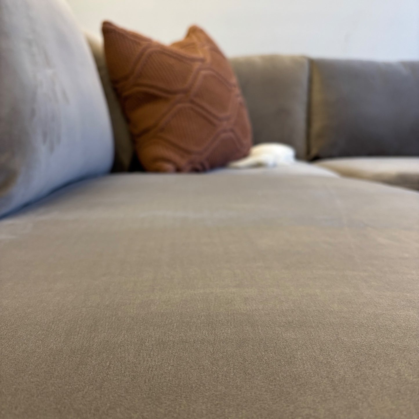 Interior Define Scarlett 3pc Sectional Couch in Brown Performance Velvet