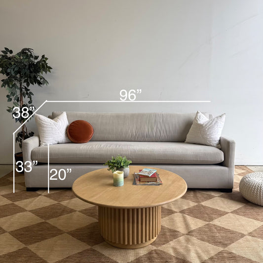 Interior Define Ella Sofa in Grey Performance Classic Weave