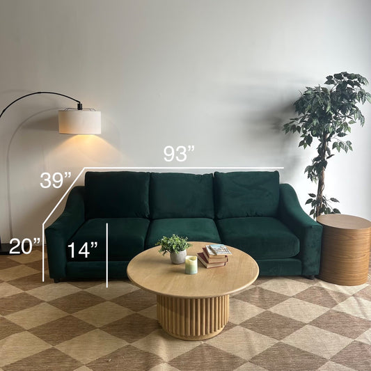 Interior Define Saylor Sofa in Green Performance Velvet