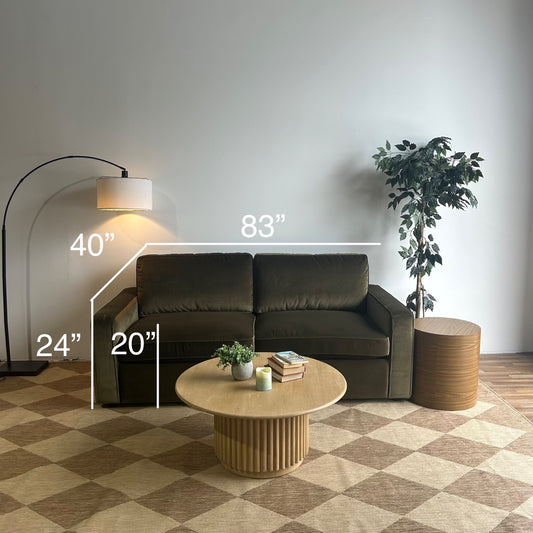 Interior Define James Sleeper Sofa in Green Performance Velvet