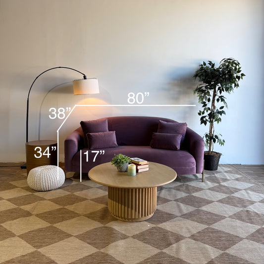 Interior Define Fiona Loveseat in Lavender Performance Plush Velvet