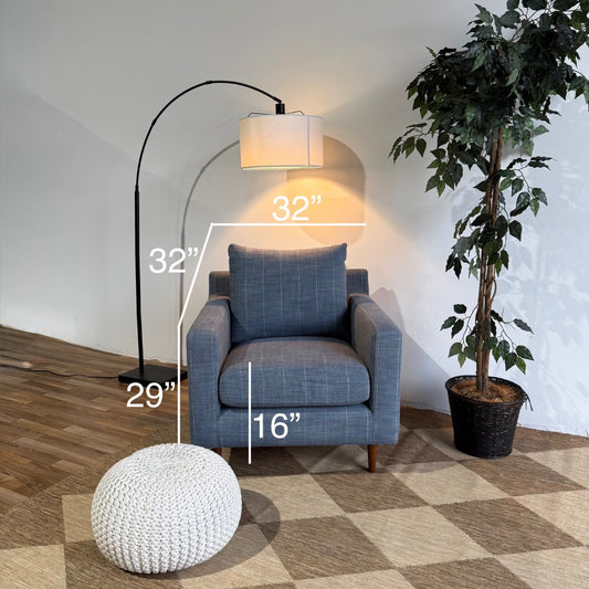 Accent Chair in Blue Performance Fabric