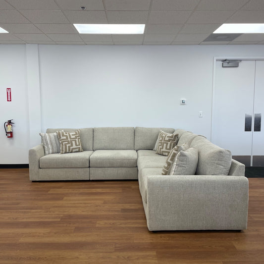 Willow Modular Corner Sectional in Beige Fabric