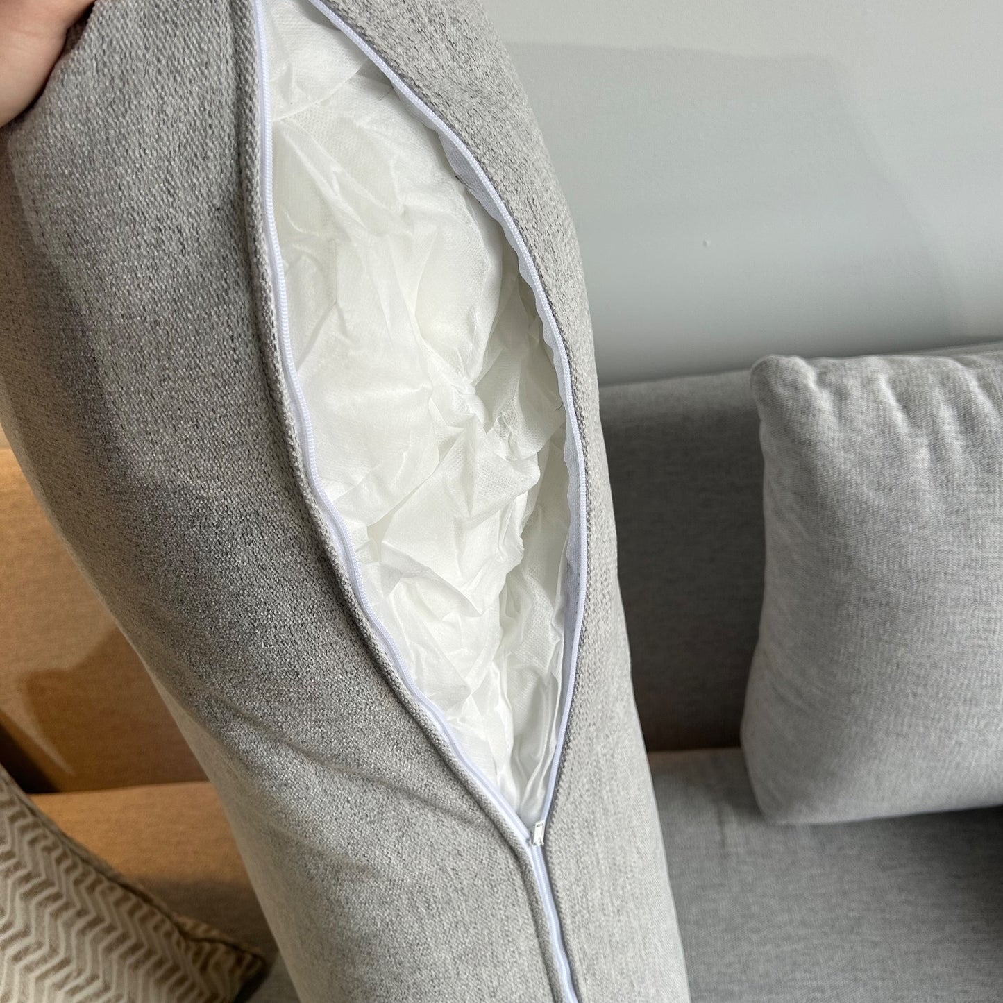 Interior Define Sloan 2-seat Sofa In Gray Performance Antimicrobial Chenille