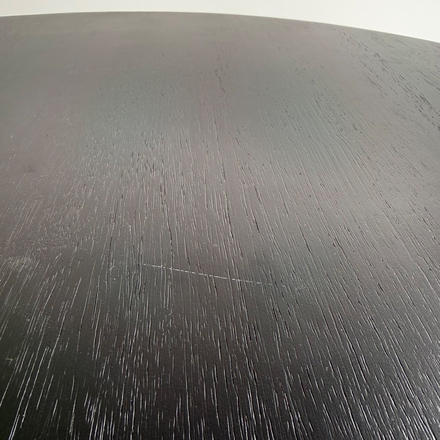 Interior Define Nina Round Dining Table in Black Stain on Rubberwood