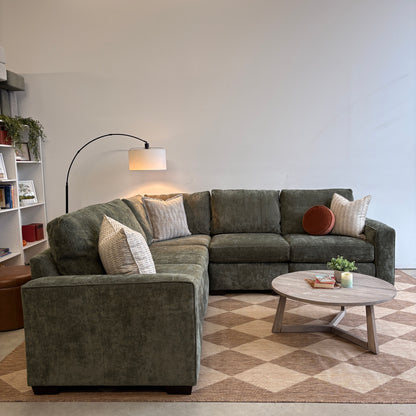 Atlas Modular Corner Sectional in Green Chenille