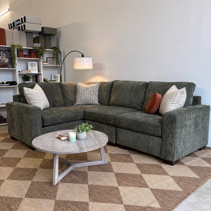 Atlas Modular L-Shape Enclosed in Green Chenille