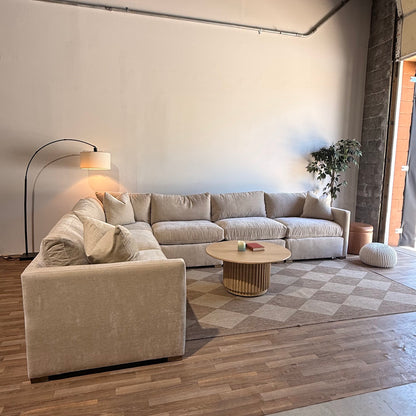 Brook Grand Corner Sectional in Milano Sand Velvet — Kindred Couches