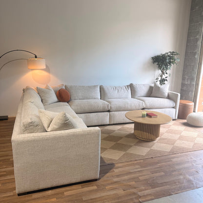 Brook Grand Corner Sectional in Anquilla Ivory Performance Chenille — Kindred Couches
