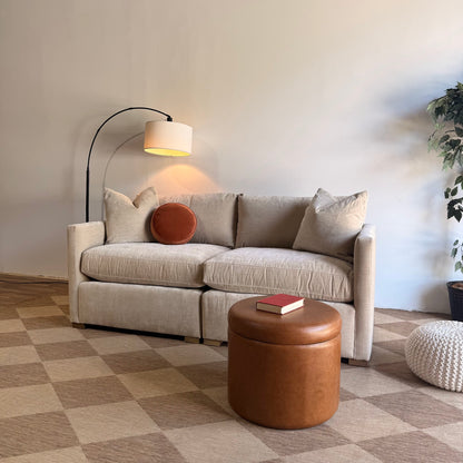 Brook Loveseat in Milano Sand Velvet — Kindred Couches