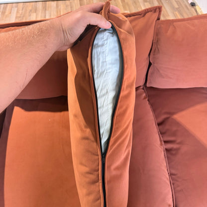 Albany Park Kova Enclosed L-Shape in Rust Velvet