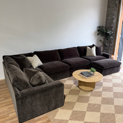 Woodland U-Shape Enclosed with Slim Ottoman from the left