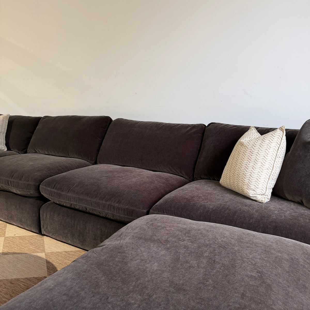 Woodland Double Chaise with Classic Ottomans cushions