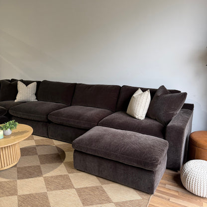 Woodland Grand Corner with Slim Ottoman from the right