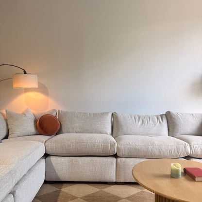 Brook Grand Corner Sectional in Anquilla Ivory Performance Chenille — Kindred Couches