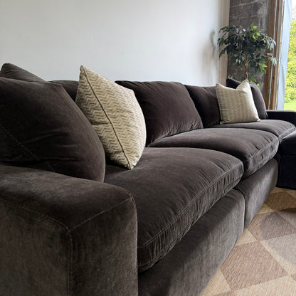 Woodland Sofa with Slim Ottoman arm detail