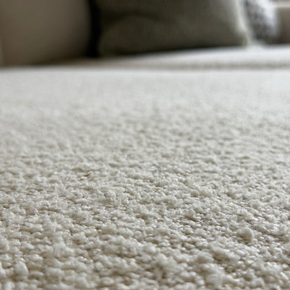 Performance Snow Boucle fabric close-up by Kindred Couches