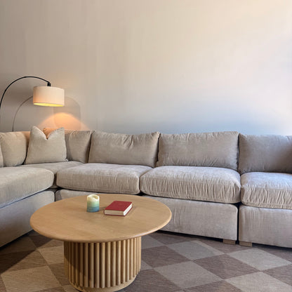 Brook Grand Corner Sectional in Milano Sand Velvet — Kindred Couches