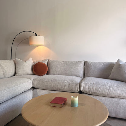 Brook Corner Sectional in Anquilla Ivory Performance Chenille — Kindred Couches