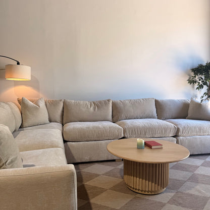 Brook Grand Corner Sectional in Milano Sand Velvet — Kindred Couches