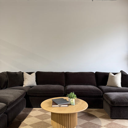 Woodland Grand Corner with Slim Ottoman front view