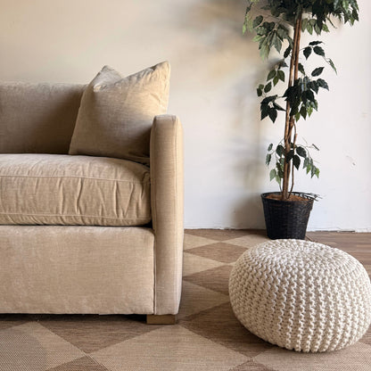 Brook L-Shape Enclosed Sectional in Milano Sand Velvet — Kindred Couches