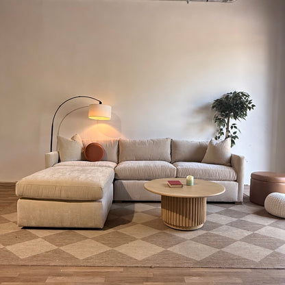 Brook Sofa + Ottoman in Milano Sand Velvet — Kindred Couches