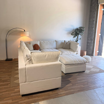 Albany Park Kova Corner Sectional in Sand Basketweave