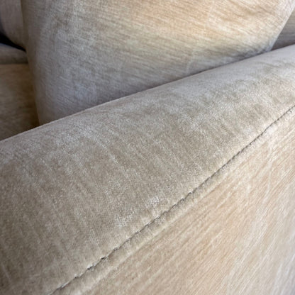 Brook L-Shape Enclosed Sectional in Milano Sand Velvet — Kindred Couches