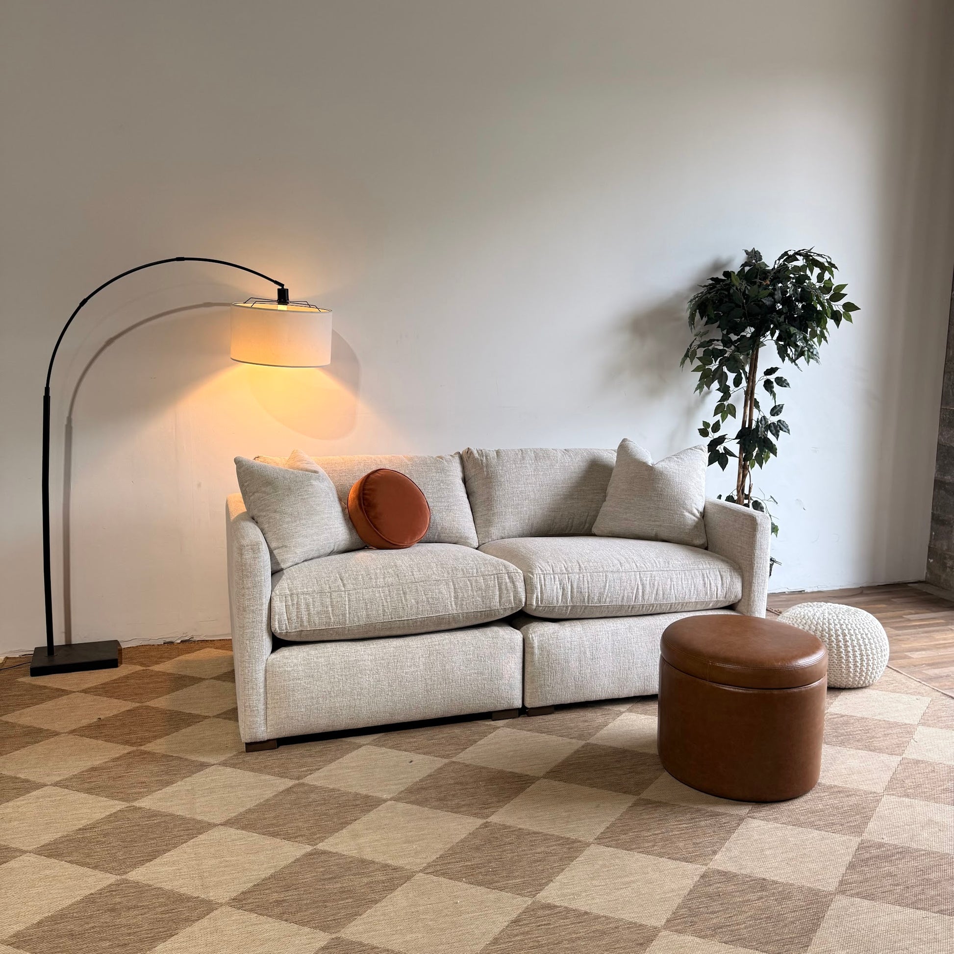 Brook Loveseat in Anquilla Ivory Performance Chenille — Kindred Couches