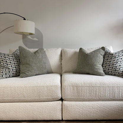 Oak Loveseat in Performance Snow Boucle by Kindred Couches
