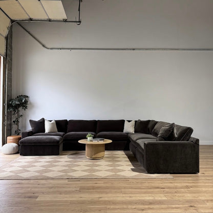 Woodland Grand Corner with Slim Ottoman reversed