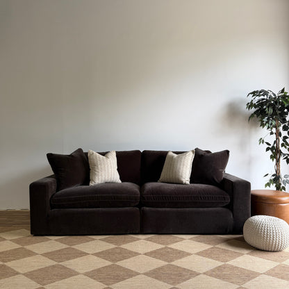Woodland Loveseat in Chocolate Velvet