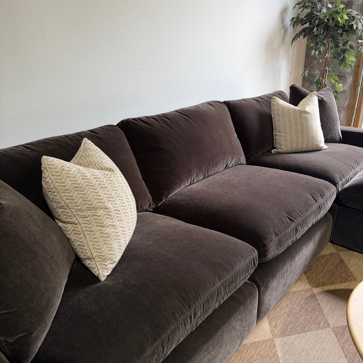 Woodland Sofa with Classic Ottoman arm detail
