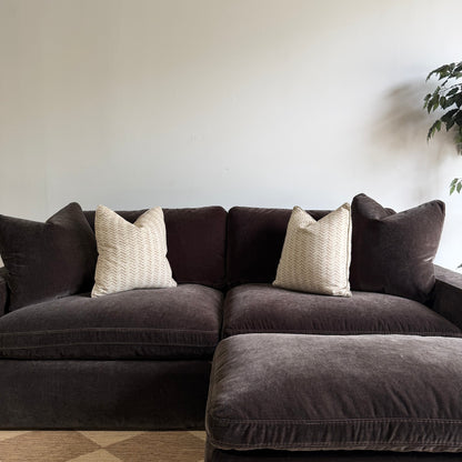 Woodland Loveseat with Slim Ottoman cushions