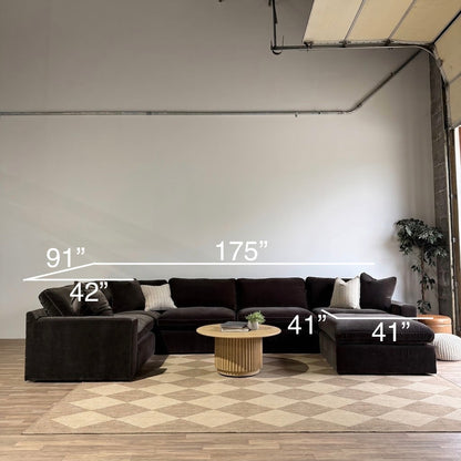 Woodland U-Shape Enclosed with Classic Ottoman dimensions