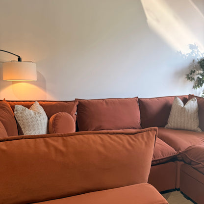 Albany Park Kova Enclosed L-Shape in Rust Velvet