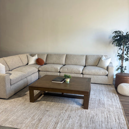 Cypress Grand Corner in Oatmeal Basketweave, right view