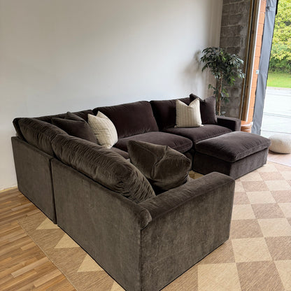 Woodland L-Shape Enclosed with Slim Ottoman from the left