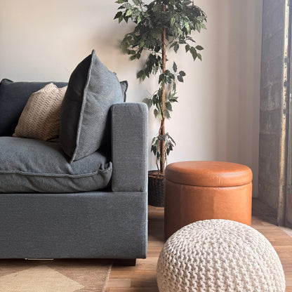 Albany Park Kova Pillow Cushion L-Shape in Midnight Navy Chenille