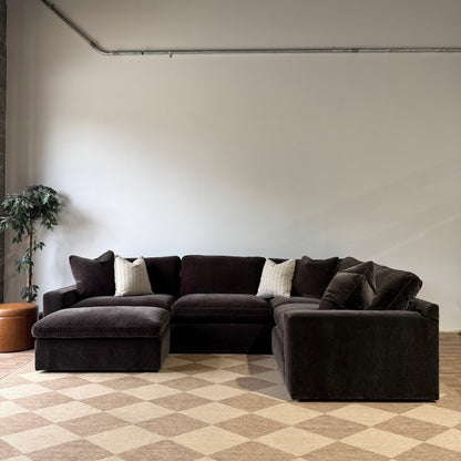 Woodland L-Shape Enclosed with Slim Ottoman reversed