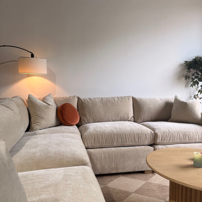 Brook Corner Sectional in Milano Sand Velvet — Kindred Couches