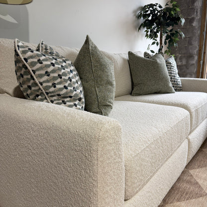 Oak Loveseat in Performance Snow Boucle by Kindred Couches