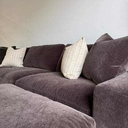 Woodland L-Shape Enclosed with Slim Ottoman cushions