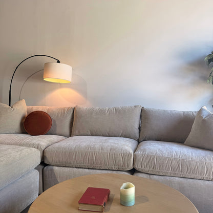 Brook Sofa + Ottoman in Milano Sand Velvet — Kindred Couches