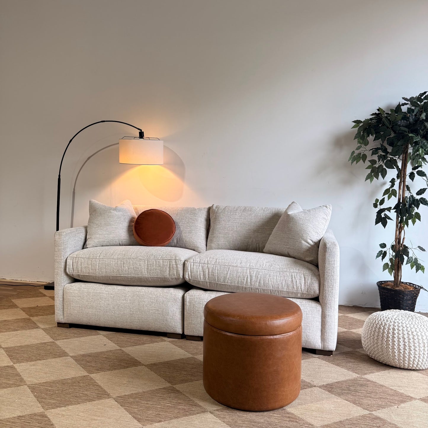 Brook Loveseat in Anquilla Ivory Performance Chenille — Kindred Couches
