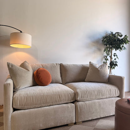 Brook Loveseat in Milano Sand Velvet — Kindred Couches