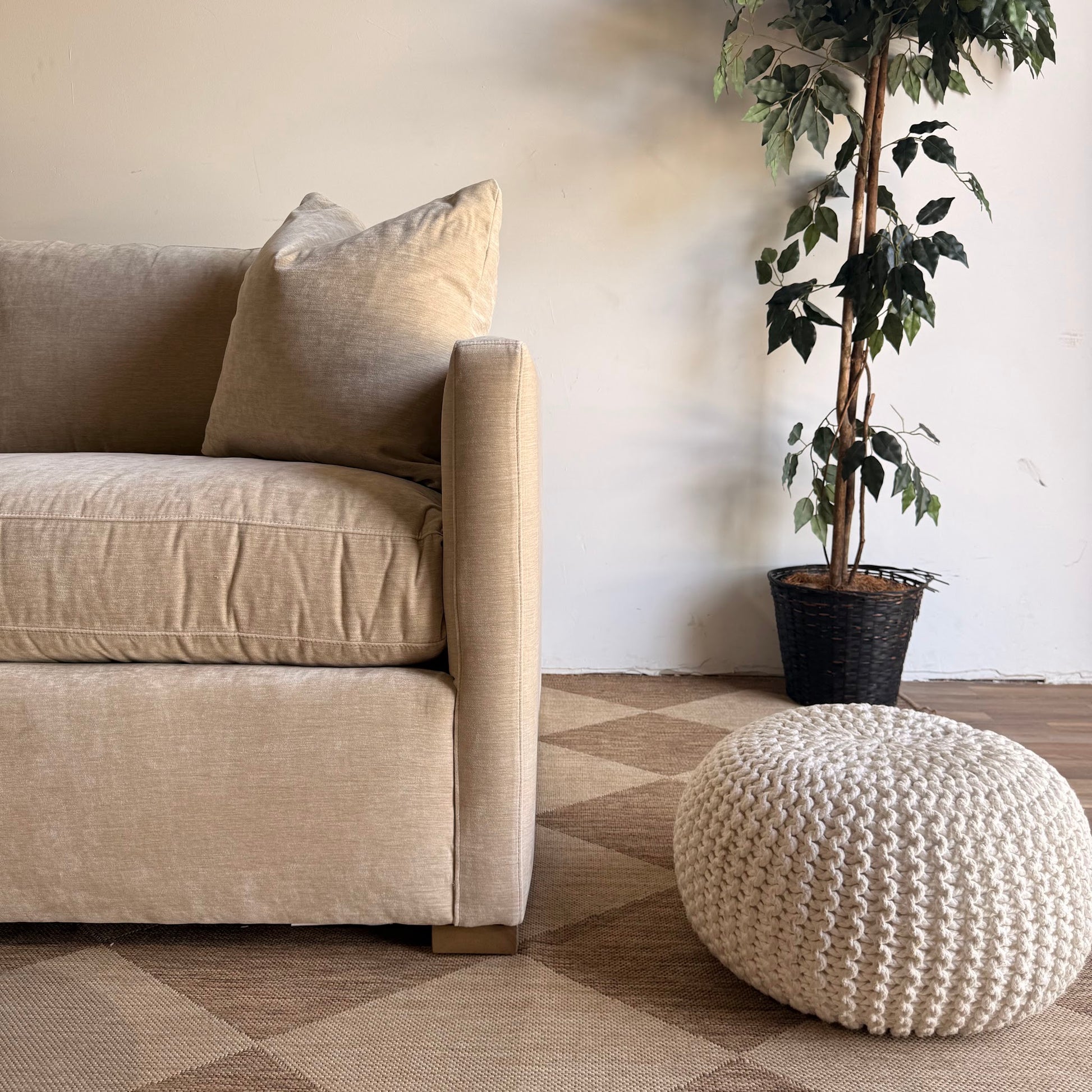 Brook Corner Sectional + Ottoman dimensions