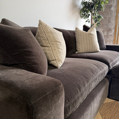 Woodland Loveseat with Slim Ottoman arm detail