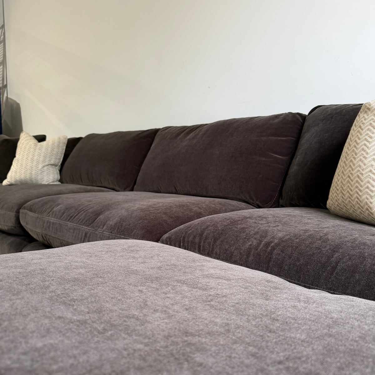 Woodland Chocolate Velvet fabric detail